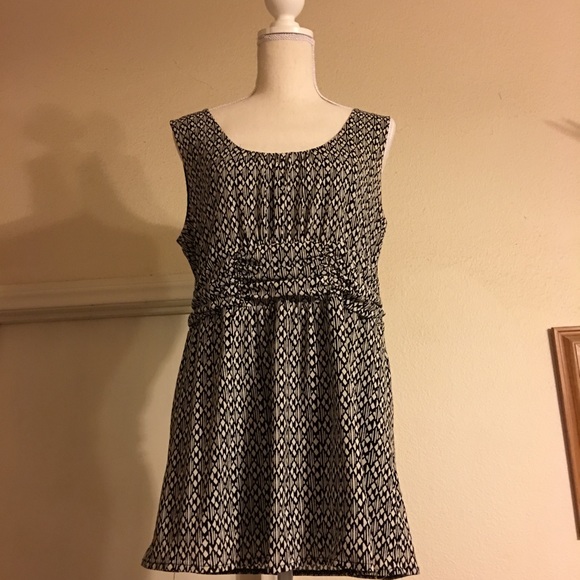 Nine West black and white pattern tunic top - Picture 1 of 7